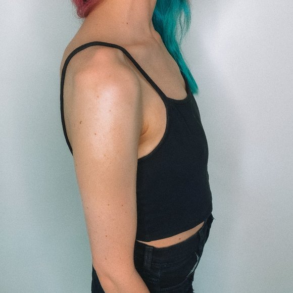 Divided H&M Black Crop Tank Top - Picture 4 of 5